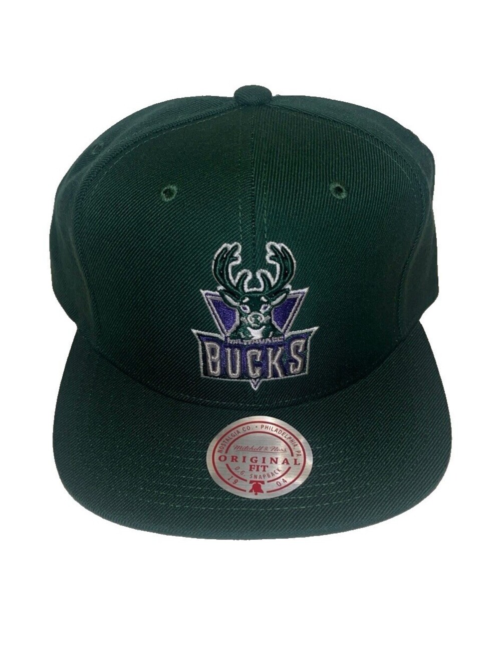 Milwaukee Bucks Mitchell & Ness Hardwood Classics  Green Snapback Hat NBA